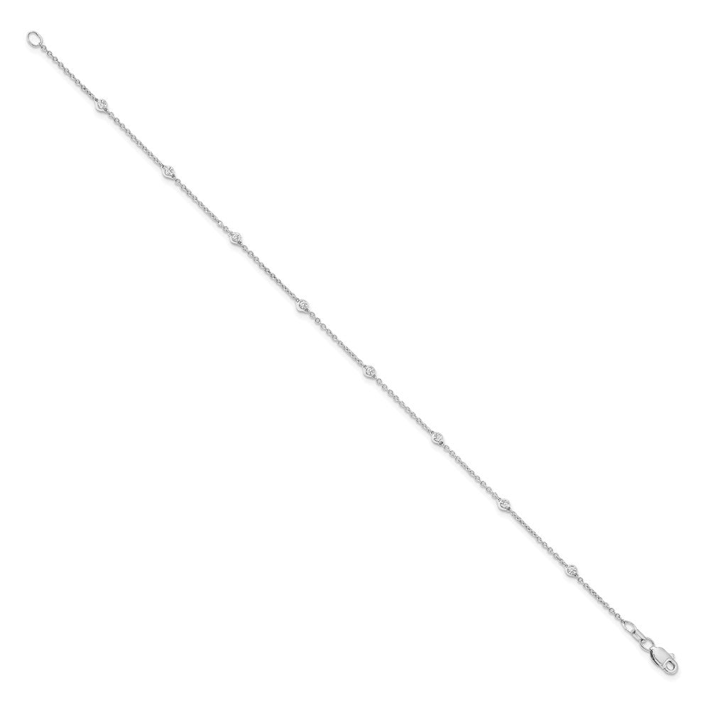TO 14kw 1/6ct Lab Grown Diamond VS+ F+ Comp. 7 Station 7 inch Bracelet